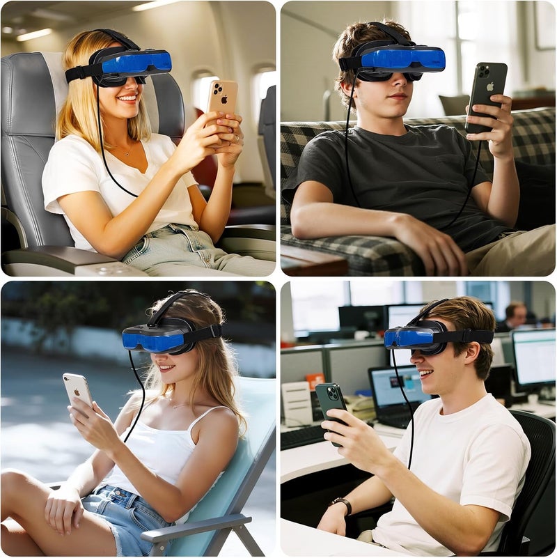 VISIONhmd Simple Video Display Glasses.Type-C Input, Easy Connect to i-Phone 15/16,Plug &Play, no Need APP, Lightweight Display Headset, Monitor,Head-Mounted Display (Bigeyes H5 USB-C) - Image 4